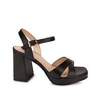 Sandalia D'orsay Casual TATI-2605 Negro Viale Cuero